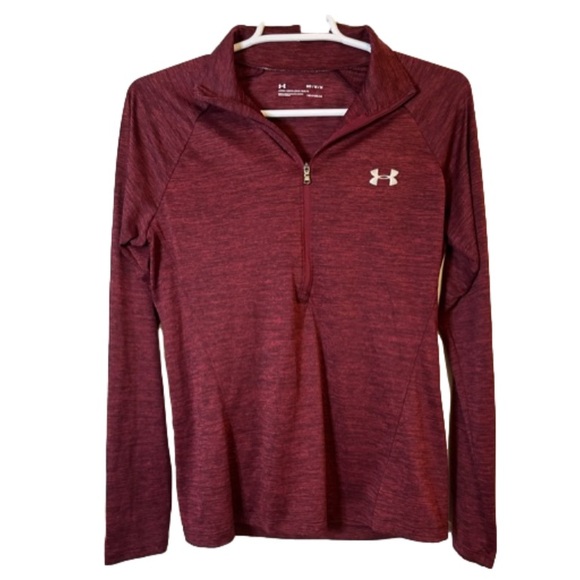 Under Armour Tops - Under Armour 1/2 Zip Long Sleeve Medium Red